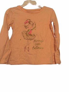 The Children's Place Light Pink Long Sleeve Ballerina Graphic Tee